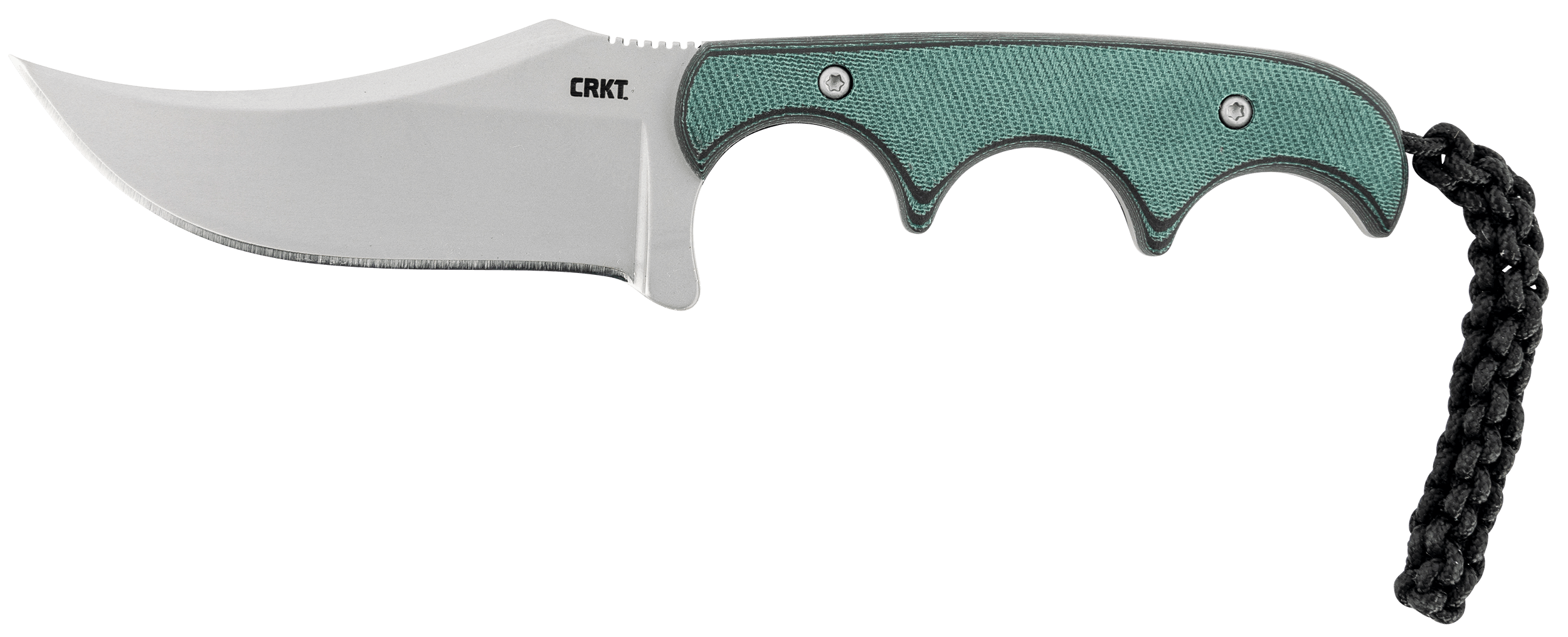 CRKT 2379 Minimalist Persian 2.76" Fixed Recurve Plain Bead Blasted 8Cr13MoV SS Blade/Green Contoured Resin Infused Fiber Handle Includes Lanyard/Sheath