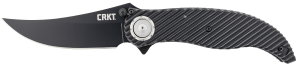 CRKT 2640 Clever Girl  4.10" Folding Plain Black Powder Coated D2 Steel Blade/ Black G10 Handle Includes Pocket Clip