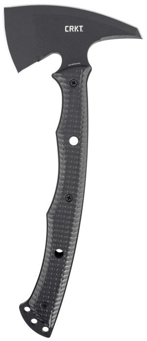 CRKT 2725 Kangee T-Hawk 2.93 Blade Axe w/Spike SK-5 Steel Blade Black Textured GRN Handle 13.75" Long Tomahawk w/Spike