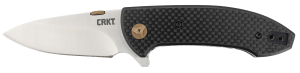 CRKT 4620 Avant 3.18" Folding Spear Point Plain Satin 8Cr14MoV SS Blade/ Black Carbon Fiber/G10 Handle Includes Pocket Clip