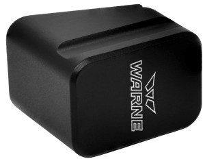 Warne MEG1754BLK Magazine Extension made of 6061-T6 Aluminum with Hardcoat Anodized Black Finish for Glock 17 22 Magazines (Adds 5rds 9mm Luger 4rds 40 S&W)