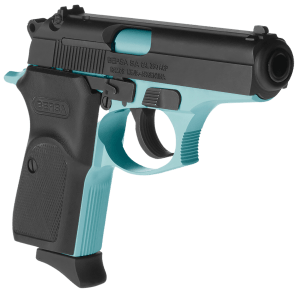 Bersa T380BLM8 Thunder Micro-Compact Frame 380 ACP 8+1 3.50" Robin Egg Blue Cerakote Steel Barrel Matte Black Serrated Steel Slide Robin Egg Blue Cerakote Aluminum Frame