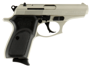 Bersa T22NKL Thunder  Micro-Compact Frame 22 LR 10+1 3.50" Nickel Steel Barrel  Nickel Cerakote Serrated Slide & Aluminum Frame w/Beavertail Black Textured Polymer Grip