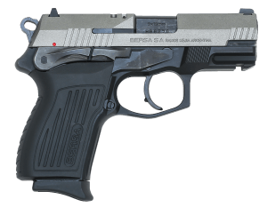 Bersa TPR9CDT TPRC Compact Frame 9mm Luger 13+1 3.50" Black Steel Barrel Nickel Cerakote Serrated Steel Slide Matte Black Aluminum Frame w/Beavertail Ambidextrous