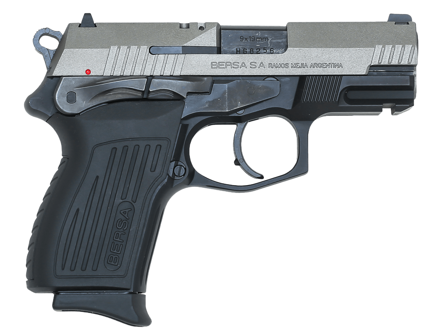 Bersa TPR9CDT TPRC Compact Frame 9mm Luger 13+1 3.50" Black Steel Barrel Nickel Cerakote Serrated Steel Slide Matte Black Aluminum Frame w/Beavertail Ambidextrous