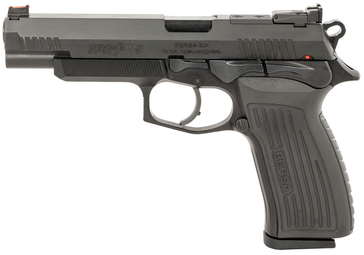 Bersa TPR9XT TPR XT Full Size Frame 9mm Luger 17+1 4.96" Black Steel Barrel Matte Black Serrated Steel Slide & Aluminum Frame Ambidextrous - Image 2