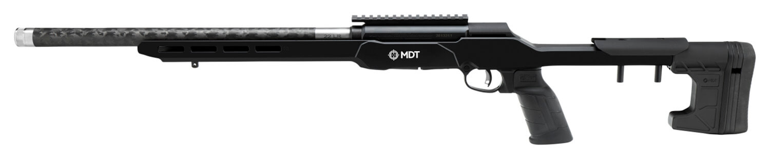 Savage Arms 47256 A22 Precision Lite Semi-Auto 22 LR Caliber with 10+1 Capacity 18" Carbon Fiber Wrapped Barrel Black Metal Finish & Adjustable MDT Aluminum Chassis Black Stock Right Hand (Full Size) - Image 2