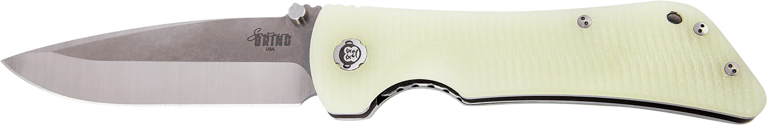 Southern Grind SG03030004 Bad Monkey 4" Folding Drop Point Plain Satin 14C28N Steel Blade 5.25" Jade Ghost Green G10 Handle Includes Pocket Clip