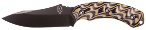 Southern Grind SG0507020601 Jackal  4.75" Fixed Drop Point Plain Black PVD 8670 Steel Blade  4.50" Black/Tan G10 3D Milled Handle  Includes Sheath