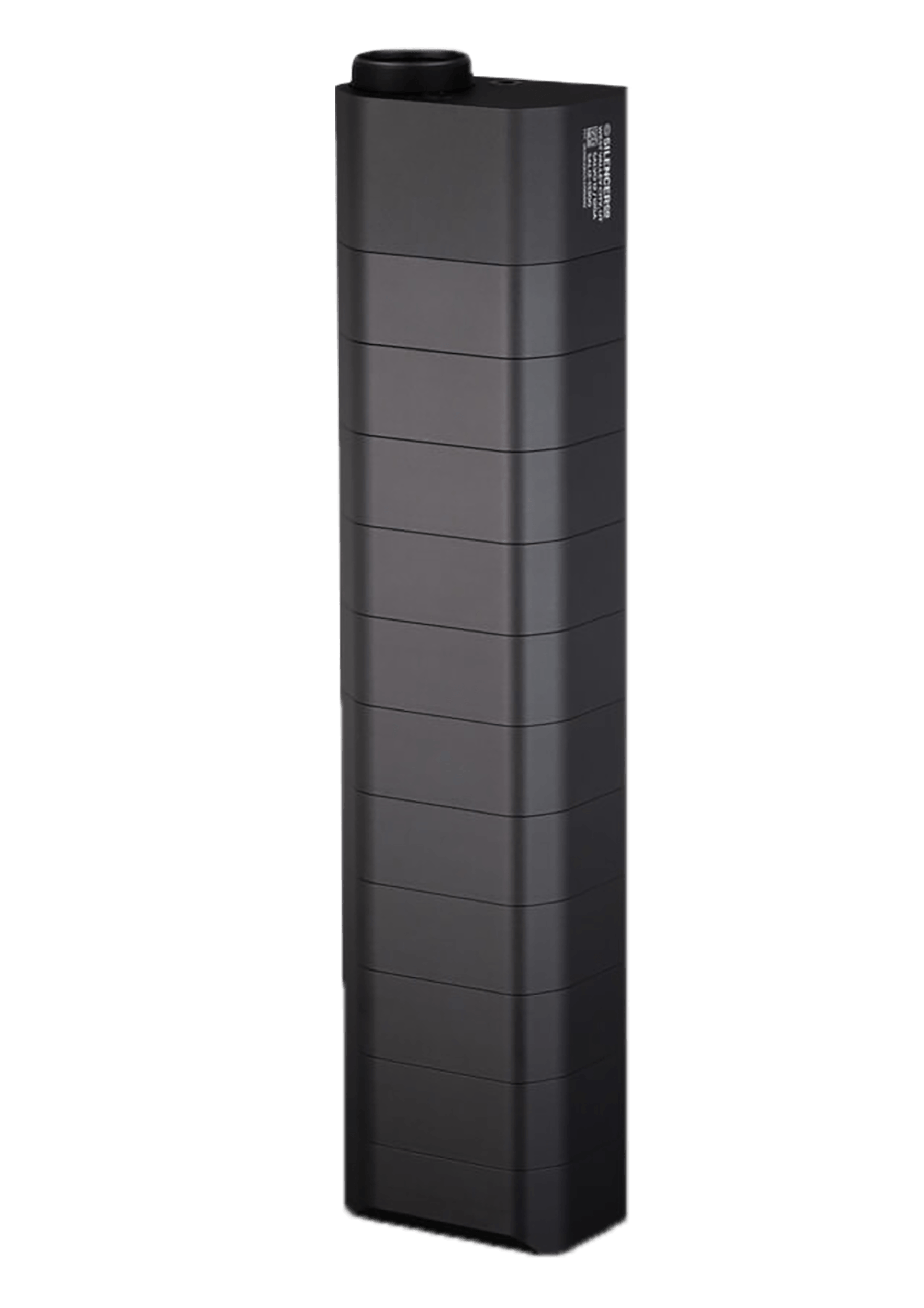SilencerCo SU823 Salvo 12 2.21" x 2.96" Black Aluminum/Stainless Steel
