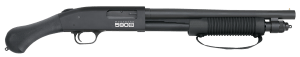 Mossberg 51601 590S Shockwave 12 Gauge 8+1(1.75") 5+1(2.75") 4+1(3") 3" Chamber 14.375" Barrel Matte Blued Metal Finish Corncob Forend w/Strap Dual Extractors Raptor Birdshead Grip Stock