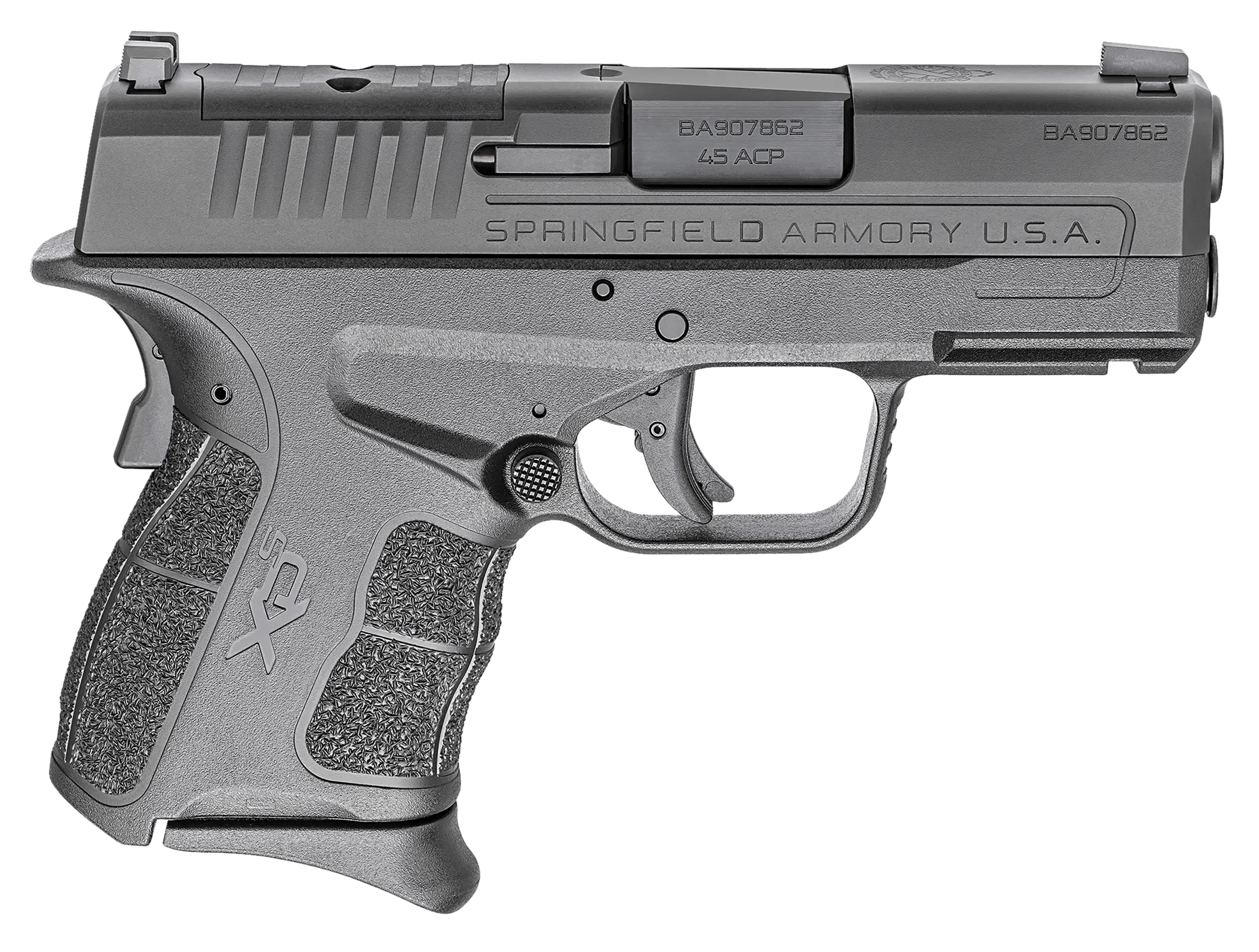 Springfield Armory XDSG93345BOSP XD-S Mod.2 OSP 45 ACP 5+1 6+1 3.30" Black Melonite Steel Barrel & Optic Ready/Serrated Slide Black Polymer Frame w/Picatinny Rail Black Textured Polymer Grip