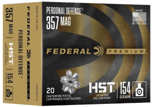 Federal P357HST1S Premium Personal Defense 357 Mag 154gr HST Jacketed Hollow Point 20rd Box