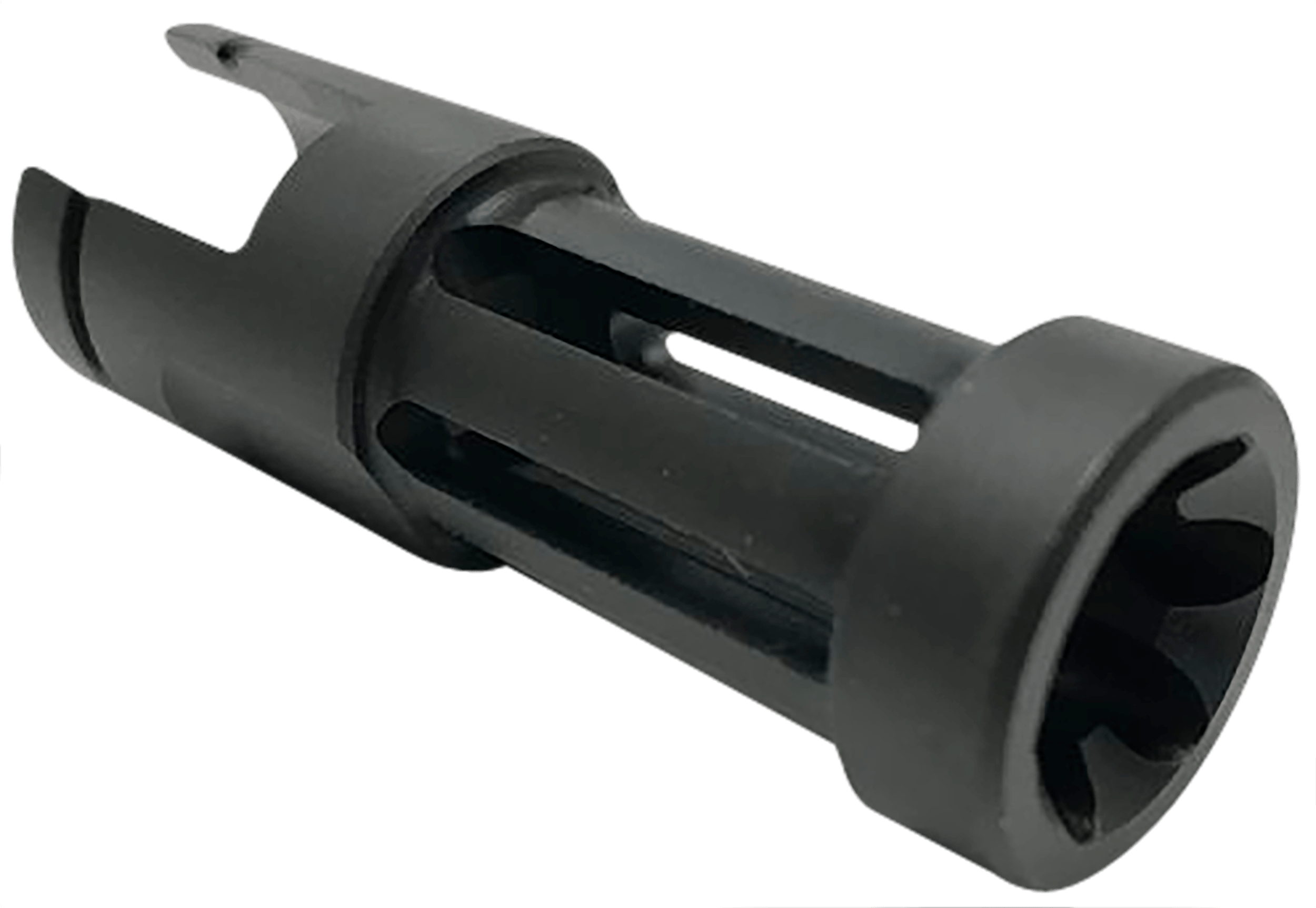 Samson 040606203 Flash Hider Black Oxide Stainless Steel with 2.50" OAL & .860" Diameter for Ruger 10/22
