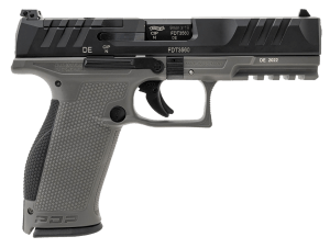 Walther Arms 2858371 PDP 9mm Luger 18+1 4.50" Black Polygonal Rifled Barrel Black Optic Ready/Serrated Slide Gray Polymer Frame w/Picatinny Rail Black Performance Duty Texture Grips Ambidextrous