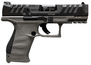 Walther Arms 2858436 PDP Compact Frame 9mm Luger 15+1 4" Black Steel Barrel Black Optic Ready/Serrated Steel Slide Gray Polymer Frame w/Picatinny Rail Textured Polymer Grip Ambidextrous