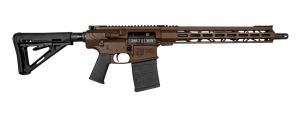 Diamondback DB1018C071 DB10 308 Win 20+1 16" Nitride Treated Threaded Steel Barrel w/A2 .30 Cal Flash Hider Midnight Bronze Cerakote Finish A3 Flattop Upper 15" M-LOK Handguard Magpul MOE Carbine Stock Magpul MOE K Grip