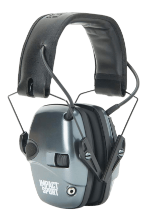 Howard Leight R02532 Impact Sport 22 dB Over the Head Gray/Black Youth/Adult Small