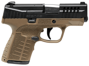 Savage Arms 67007 Stance 9mm Luger 3.20" 7+1/8+1 Flat Dark Earth Polymer Frame Serrated/Ported Black Nitride Slide Interchangeable Backstrap No Manual Safety Night Sights