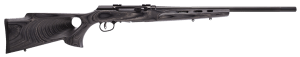 Savage Arms 47800 A17 Sporter Semi-Auto 17 WSM Caliber with 8+1 Capacity  22" Barrel  Satin Black Metal Finish & Fixed Thumbhole Gray Laminate Stock Right Hand (Full Size)
