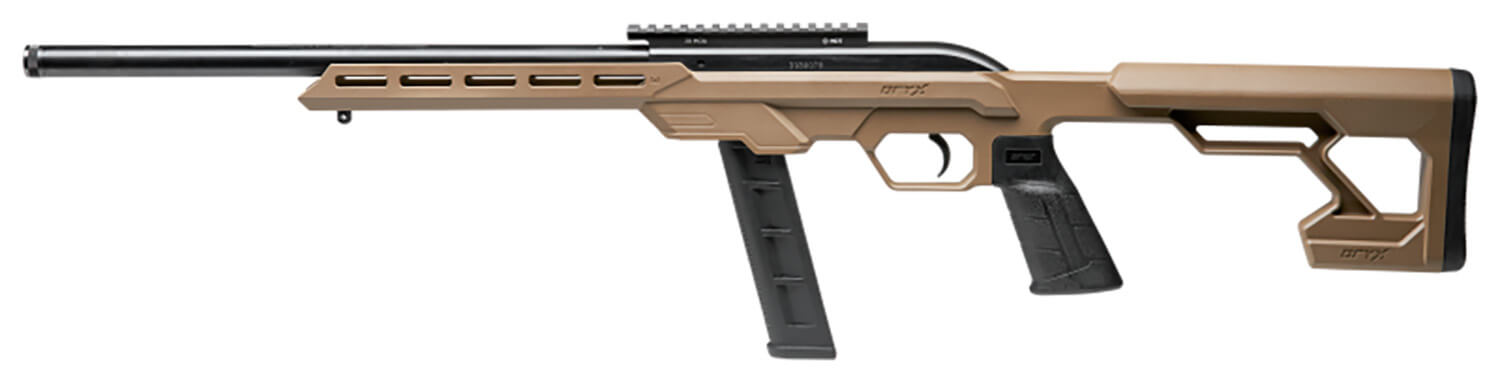 Savage Arms 45125 64 Precision 22 LR 20+1 16.50" Matte Black Threaded Heavy Carbon Steel Barrel Drilled & Tapped Carbon Steel Receiver M-Lok Compatible Forend Flat Dark Earth Synthetic Chassis Stock - Image 2