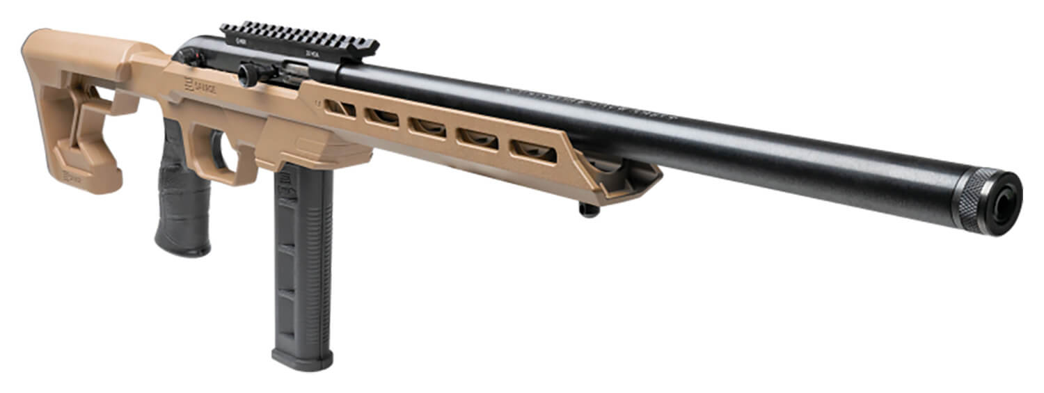 Savage Arms 45125 64 Precision 22 LR 20+1 16.50" Matte Black Threaded Heavy Carbon Steel Barrel Drilled & Tapped Carbon Steel Receiver M-Lok Compatible Forend Flat Dark Earth Synthetic Chassis Stock - Image 3