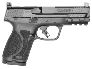Smith & Wesson 13563 M&P M2.0 Compact 9mm Luger 15+1 4" Black Armornite Steel Barrel & Optic Cut/Serrated Slide Matte Black Polymer Frame w/Picatinny Rail