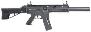 Mauser Rimfire 4150018 M-15 SD 22 LR 22+1 16.50" Barrel w/Faux Suppressor  Steel Receiver   Black Metal Finish  Flip Up Front & Rear Sights  Side Folding Stock w/Adjustable Cheekrest  Manual Thumb Safety