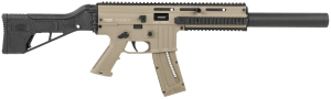 Mauser Rimfire 4150024 M-15 SD 22 LR 22+1 16.50" Barrel w/Faux Suppressor  Steel Receiver w/Tan Finish  Flip Up Front & Rear Sights  Side Folding Stock w/Adjustable Cheekrest  Manual Thumb Safety