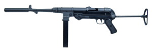 Mauser Rimfire 4400009CA MP-40 Carbine 22 LR 10+1 16.30" Barrel w/Faux Suppressor Steel Receiver Black Metal Finish Adjustable Rear Sight Underfolding Black Stock