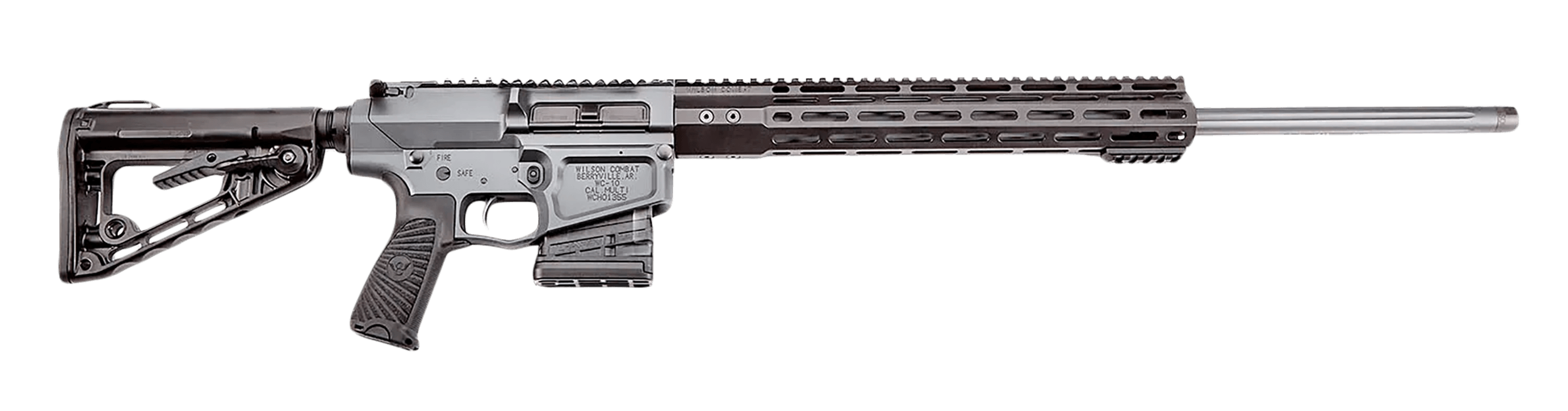 Wilson Combat SS65CF20BLACK Super Sniper 6.5 Creedmoor 20" 10+1 Fluted Match Grade Barrel Black Hard Coat Anodized Rec Black Wilson/Rogers Super Stoc BCM Starburst Gunfighter Grip TTU M2 Trigger Right Hand