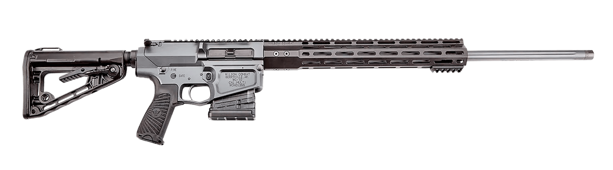 Wilson Combat SS65CF24BLACK Super Sniper 6.5 Creedmoor 10+1 24" Match Grade Fluted Barrel Black Hard Coat Anodized Picatinny Rail Aluminum Receiver M-LOK Handguard Black Synthetic Wilson/Rogers Super Stoc BCM Starburst Gunfighter Grip