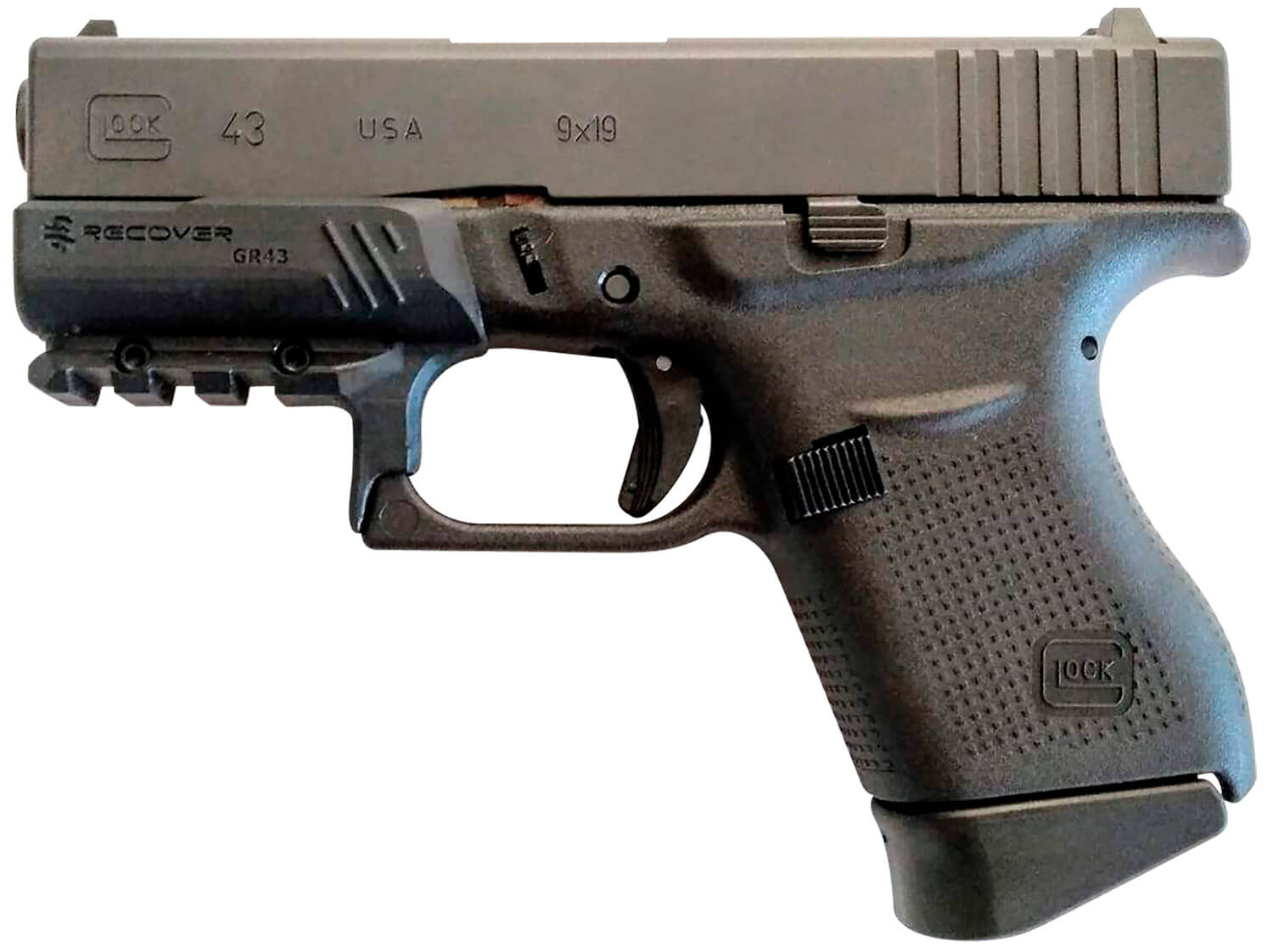 Recover Tactical GR4301 Compact Rail Adapter for Glock 43 43X and 48 Black - Image 3