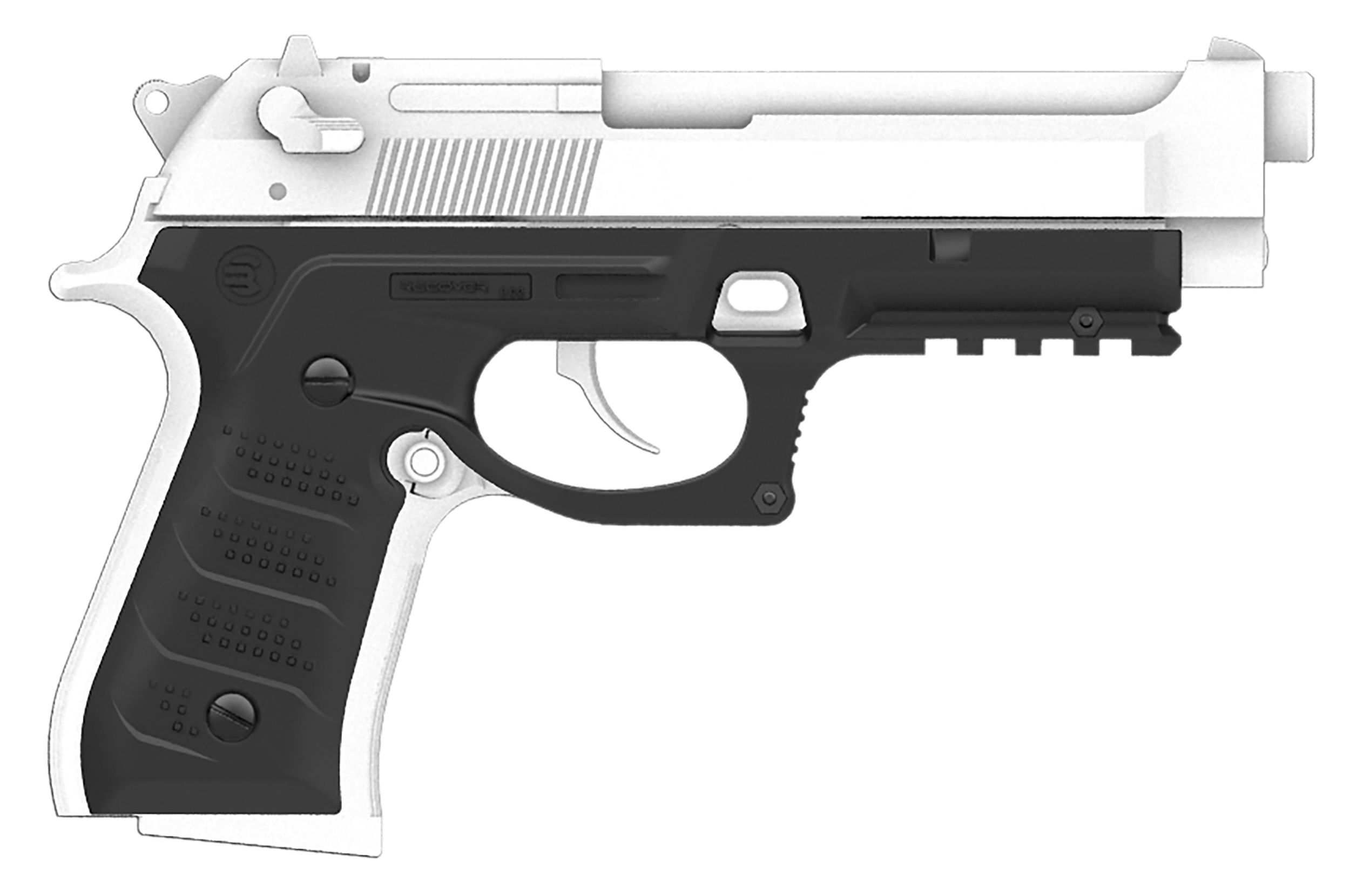 Recover Tactical BC201 Grip & Rail System Black Polymer Picatinny for Most Beretta 92 & M9 Models