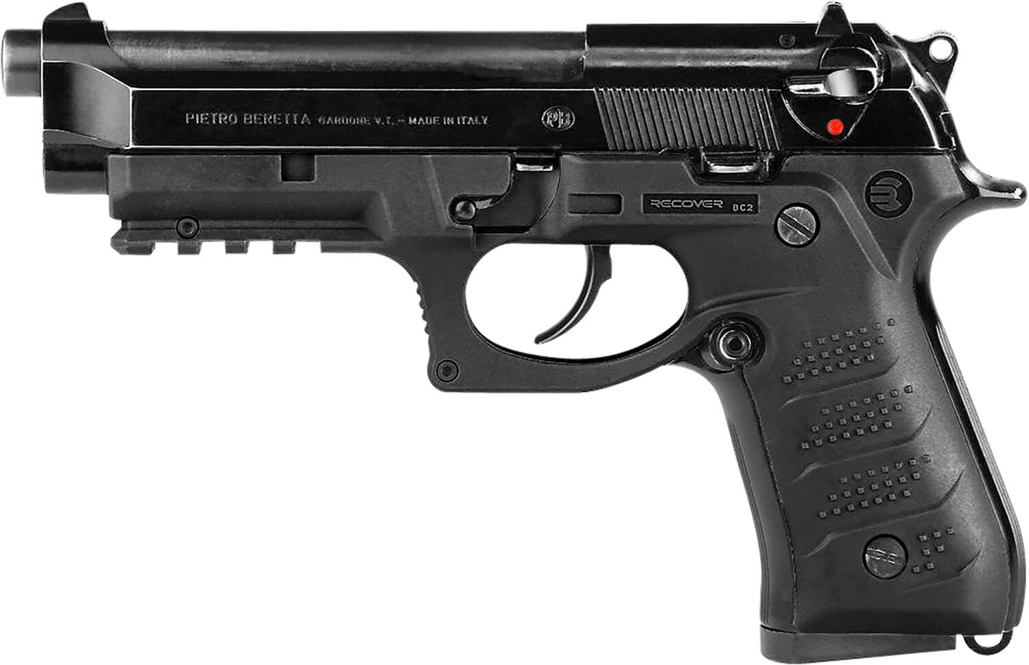 Recover Tactical BC201 Grip & Rail System Black Polymer Picatinny for Most Beretta 92 & M9 Models - Image 2