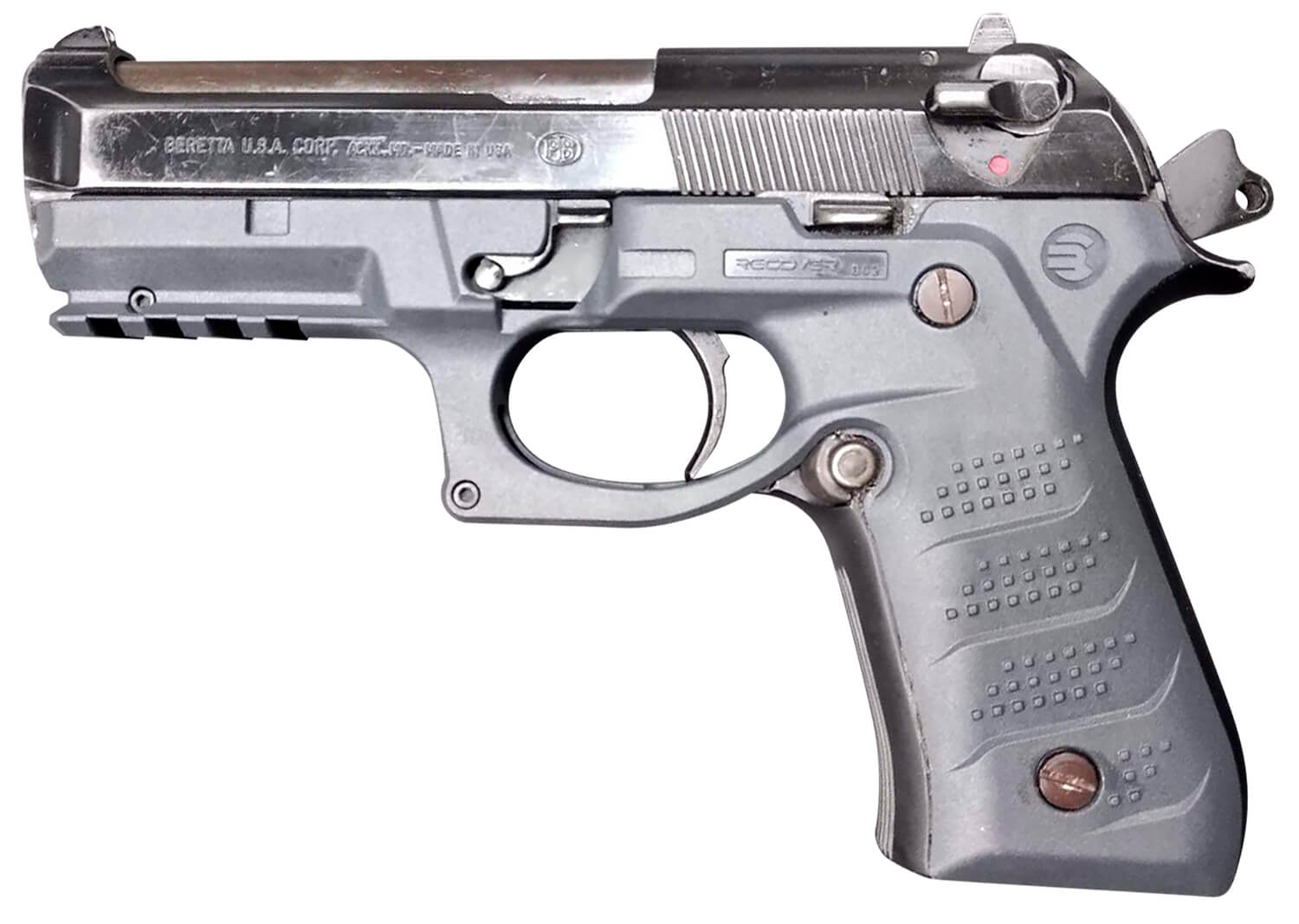 Recover Tactical BC204 Grip & Rail System Gray Polymer Picatinny for Most Beretta 92 & M9 Models - Image 2
