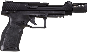 Taurus 1TX22C151T TX22 Competition SCR Full Size Frame 22 LR 16+1 5.40" Matte Black Threaded Bull Barrel  Hard Coat Anodized Optic Ready Slide  Black Polymer Frame w/Picatinny Rail  Black Polymer Grip Features TandemKross Extractor & Compensator