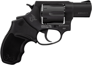 Taurus 232721 327 Small Frame 327 Federal Mag 6rd 2" Matte Black Carbon Steel Barrel Cylinder & Frame Black Finger Groove Rubber Grip Hammer Safety