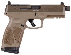 Taurus 1G3P941TAC G3 T.O.R.O. Tactical Full Size Frame 9mm Luger 17+1 4" Black DLC Threaded Barrel Patriot Brown Cerakote Optic Cut/Serrated Alloy Steel Slide Flat Dark Earth Polymer Frame w/Picatinny Rail FDE Polymer Grip Right Hand