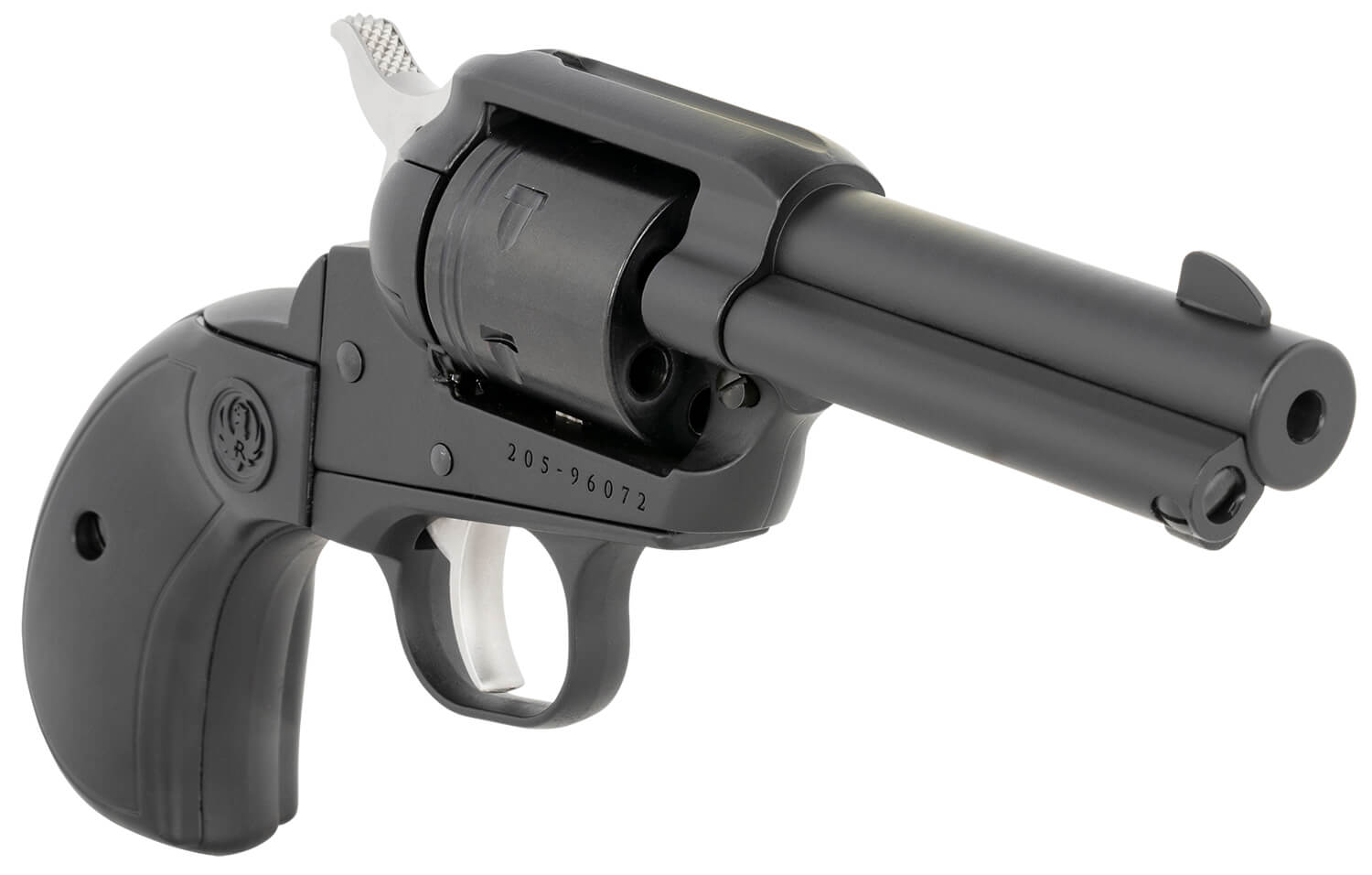 Ruger 2015 Wrangler 22 LR 3.75" Barrel 6 Shot Cylinder Black Cerakote Aluminum Alloy Synthetic Grip On A Birdshead Pattern Grip Frame Transfer Bar Safety - Image 3
