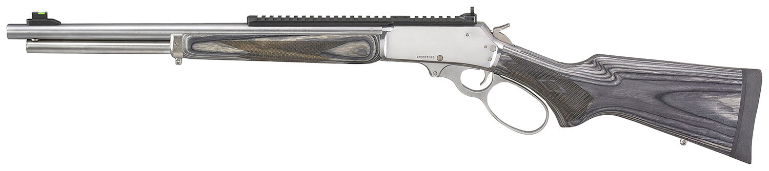Marlin 70478 1895 Big Loop Full Size 45-70 Gov 6+1 19" Polished Stainless Steel Threaded Barrel Polished Stainless Stainless Steel Receiver Fixed Gray Laminate Stock - Image 2