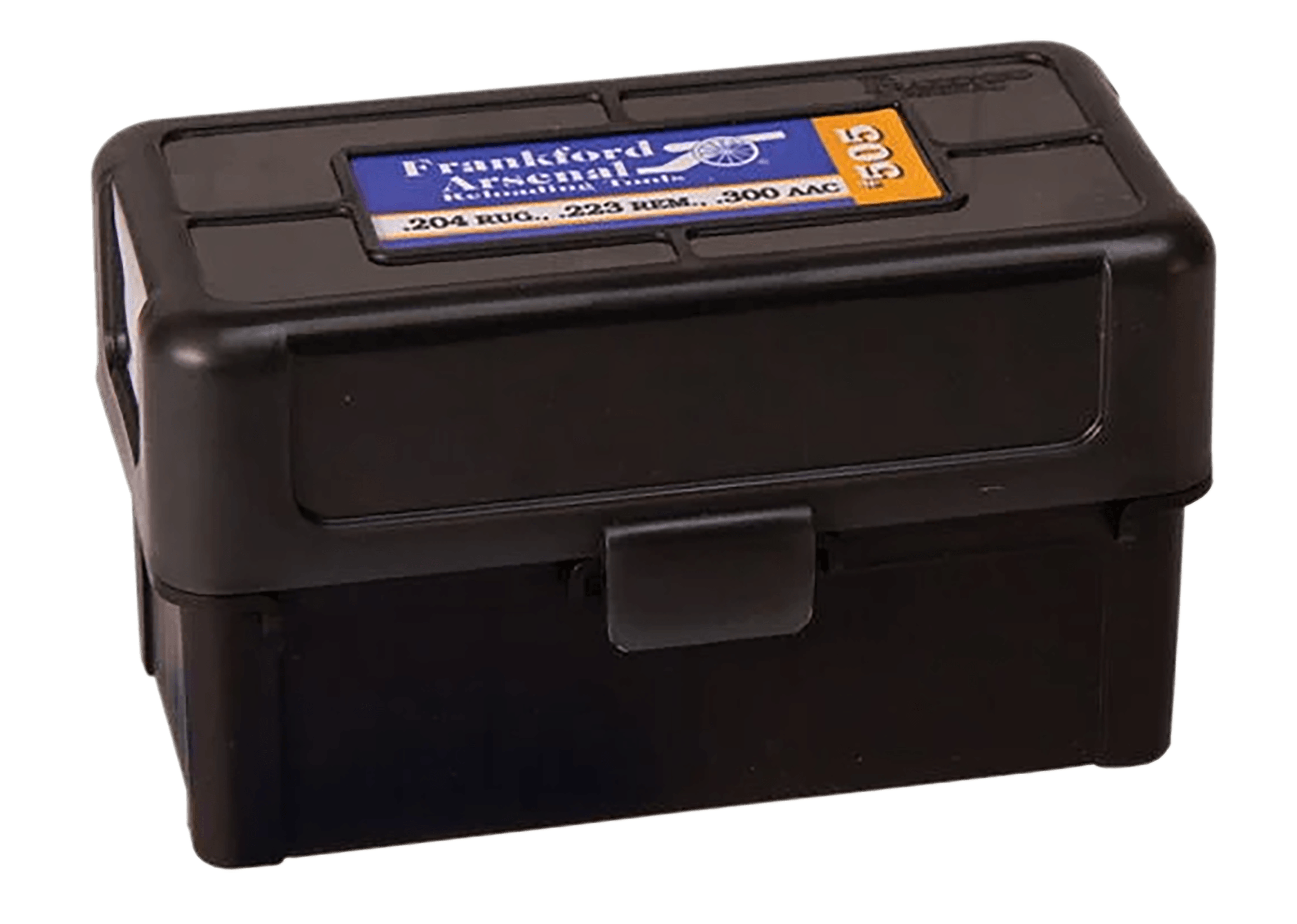Frankford Arsenal 1083786 Hinge-Top 17 Cal 204 Cal 223 Cal Black High Density Polymer 50rd