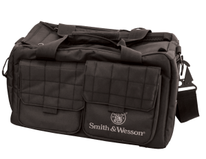 M&P Accessories 110013 Recruit Black Nylon Two Interior Pockets & Magazine Pouches Large Exterior Pockets Rubber Foot Skids Includes Padded Carrying Strap