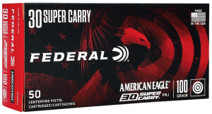 Federal AE30SCA American Eagle Handgun 30Super Carry 100gr Full Metal Jacket 50rd Box