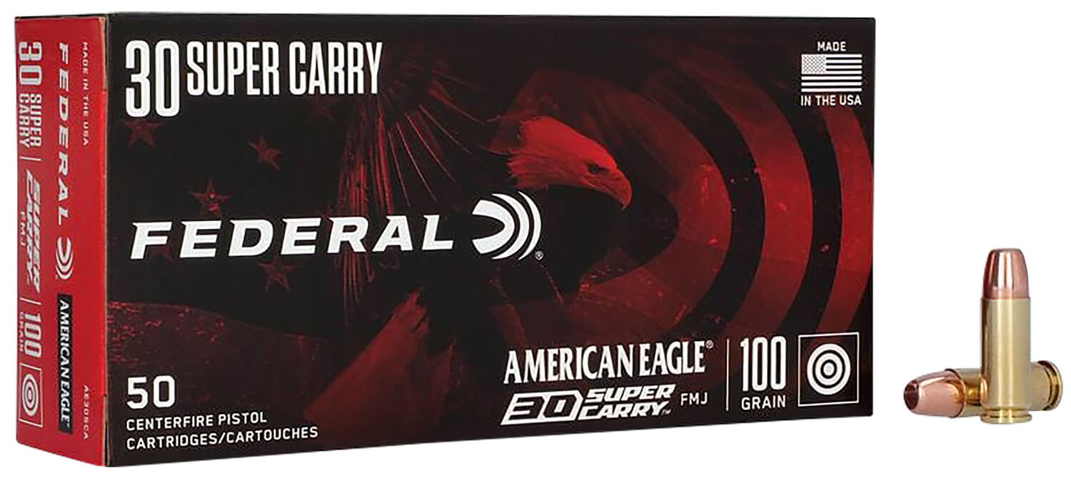 Federal AE30SCA American Eagle Handgun 30Super Carry 100gr Full Metal Jacket 50rd Box - Image 2