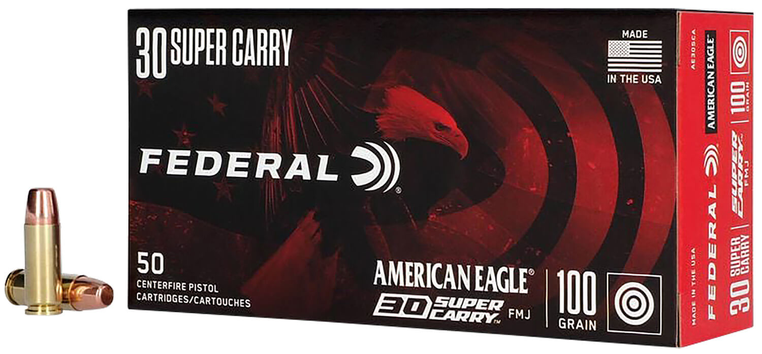 Federal AE30SCA American Eagle Handgun 30Super Carry 100gr Full Metal Jacket 50rd Box - Image 3