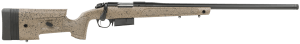 Bergara Rifles B14S359C B-14 HMR 6.5 PRC 3+1 24" Graphite Black Cerakote Barrel Black Speckled Brown Molded w/Mini-Chassis Adjustable LOP & Cheek Piece Stock