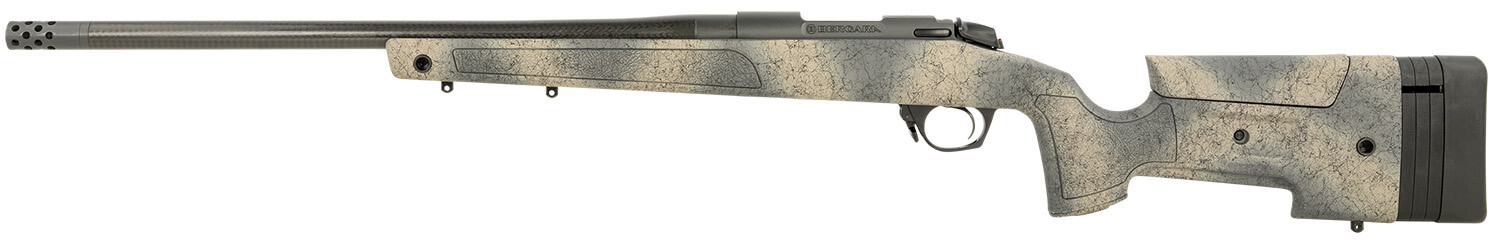 Bergara Rifles B14S371CF B-14 HMR Carbon Wilderness 308 Win 5+1 20" Threaded Carbon Fiber Wrapped Barrel Sniper Gray Cerakote Rec Adj. SoftTouch Woodland Camo Stock with Mini-Chassis Omni Muzzle Brake - Image 2