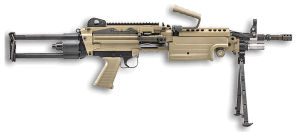 FN 46100172 M249S Para 5.56x45mm NATO 16.10" Barrel 30+1 Mag Or 200rd Belt Capacity Flat Dark Earth Rotating & Telescoping Stock Hydraulic Recoil Buffer Non-Slip Buttplate Optics Ready