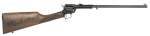 Heritage Mfg BR226B16HSWB01 Rough Rider Rancher 22 LR 6rd 16" Barrel  Black Metal Finish  Exposed Hammer  Walnut Stagecoach Engraved Stock